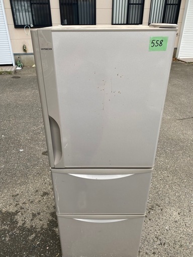 NO  558 福岡市内配送設置無料✨日立 HITACHI 冷蔵庫 (265L・右開き) 3ドア ライトブラウン R-27GV