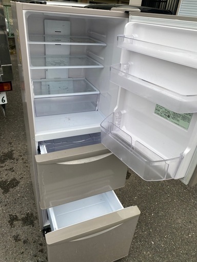冷蔵庫 ライトゴールド R-27V-N ［幅54cm /265L /3ドア /右開きタイプ 
