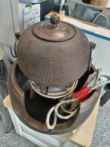 【お話し中です！】 茶道 道具 セット 茶釜 鉄瓶 風炉 電熱器