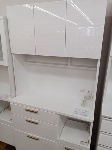 ★ジモティ割あり★  レンジボード ホワイト H191×D44×W100 クリーニング済み MT2675