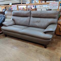 【愛品倶楽部柏店】大塚家具オリジナル取扱い品 3人掛けソファ+オットマン 344シリーズ 本革+合皮