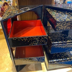 手提げ重箱　金彩入り5重