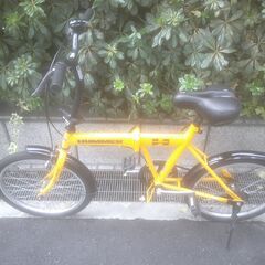 整備済み中古自転車　20インチ　税別￥14.800-　ハマー　折り畳み自転車　イエロー1018