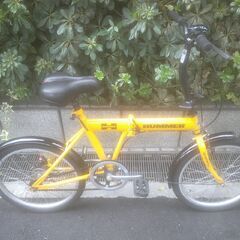 整備済み中古自転車　20インチ　税別￥14.800-　ハマー　折り畳み自転車　イエロー1018