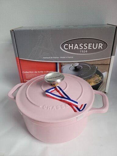 CHASSEUR シャスールサブライムオーバルキャセロール(ピンク) 25cm