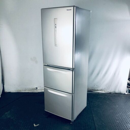 ID:rg218229 【自社配送エリア内限定】パナソニック Panasonic 冷蔵庫 ファミリー 中古 2017年製 3ドア 365L ゴールド ファン式 右開き NR-C37FM-N  【リユース品：状態B】【送料無料】【設置費用無料】