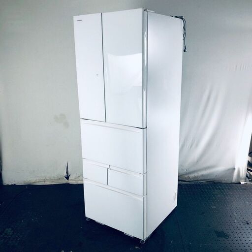 ID:rg218359 【自社配送エリア内限定】東芝 TOSHIBA 冷蔵庫 ファミリー 中古 2019年製 6ドア 509L ホワイト ファン式 観音開き GR-R510FH(EW)  【リユース品：状態A】【送料無料】【設置費用無料】