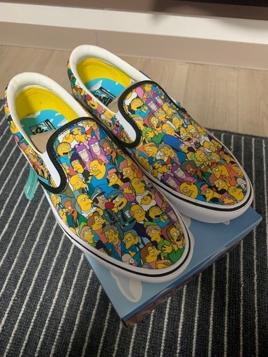 新品未使用 VANS バンズ COMFYCUSH SLIP-ON PRO スリッポン プロ THE SIMPSONS シンプソンズ 総柄