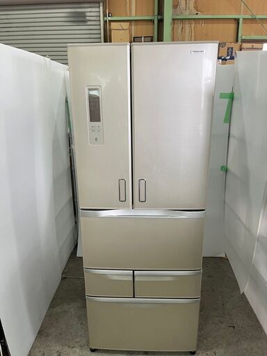 【D-259】東芝ノンフロン冷凍冷蔵庫 GR-E55FX 2011 年製 中古 激安 通電確認済