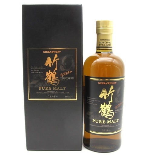 Nikka Whisky (ニッカウヰスキー) ウイスキー 竹鶴 ピュアモルト 旧ラベル 2020年終売ラベル ブレンデッドモルト 箱あり 700ml 43% 未開栓 店頭引取りのみ 福井やしろ店