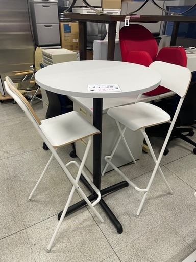 IKEA 丸テーブル3点セット ホワイト