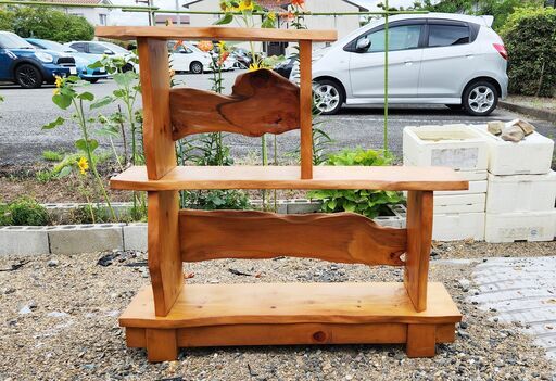 棚　3段　木製　飾り棚　中古品