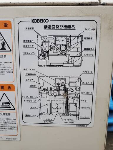 （中古）KOBELCO コベルコ AS2P Sukesan スクリューコンプレッサー