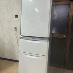 自動製氷OK！まだまだ使えます！ファミリー用冷蔵庫 三菱MR-C34X