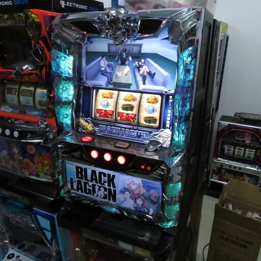 パチスロ実機 ブラックラグーン3 リミットブレイクコイン不要機付き スロット機|江別市のリサイクルショップドロップ