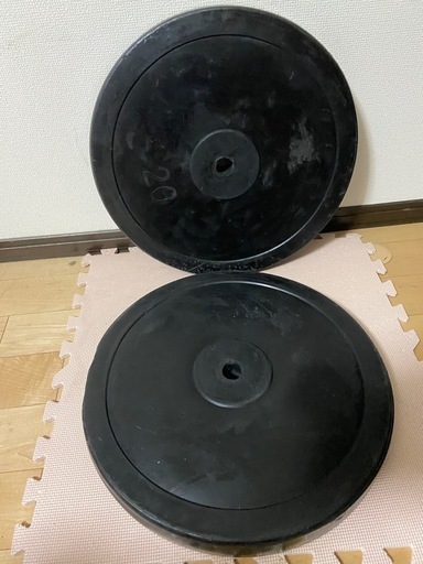 バーベルラバープレート　20kg ２枚