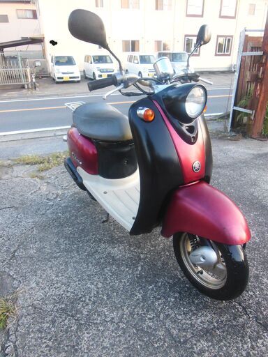 YAMAHA 2st VINOビーノダークレッドブラック セル始動　速く好調 　バッテリープラグフィルター　新品交換 他等お金かけ多数交換 納車整備点検済み 登録後すぐ乗り出せます。直接引き渡し　配送手配も可　SA10J　５AU　４JP　原付