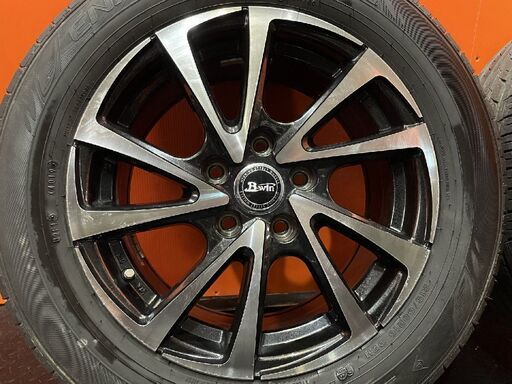 【DUNLOP ENASAVE EC300 215/60R16】夏タイヤ【B-WIN 16インチ 7J5HPCD114.3+55】バリ溝 ブラポリ ヴェゼル等　(KTM169) DUNLOP ENASAVE EC300 215/60R16】夏タイヤ【B-WIN 16インチ