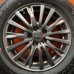 【DUNLOP WINTER MAXX WM03 195/65R15】スタッドレス【SIBILLA NEXT W5 15インチ 6J5HPCD100+40】21年製 50プリウス等　(KTO176)