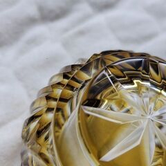 値下げ10月25日まで！薩摩切子未使用品！小付鉢 黄単品又は他の色とまとめ売り可