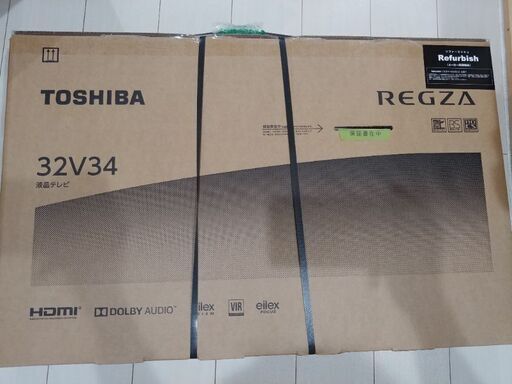 TOSHIBA 32V34 テレビ 未開封 10／16ビックカメラから購入した 保証書1年