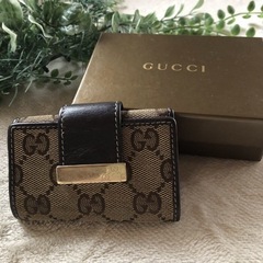 ₊⁎美品⁎⁺˳༚GUCCI・グッチ GG柄 キャンバス キーケース