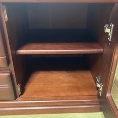 (高級)天然木アイボリーテレビボード