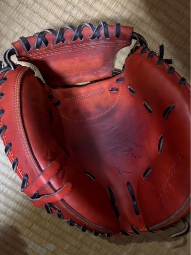 キャッチーミットレッド ハタケヤマ 限定軟式キャッチーミット レッド