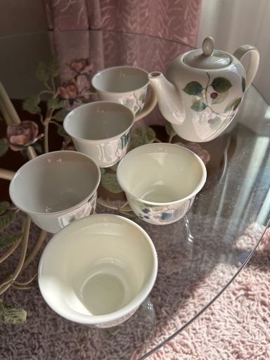 茶器セット　竹久夢二　夢かおり 全て異なる湯呑みの柄　ポット茶器　6点セット