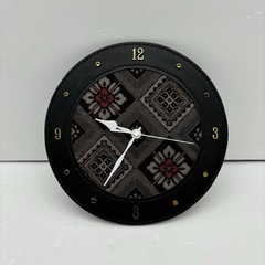 408壁掛け時計 ラウンド 大島紬・レザー・小物 かすり 408壁掛け時計 ラウンド 大島紬・レザー・小物 かすり