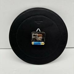 408壁掛け時計 ラウンド 大島紬・レザー・小物 かすり