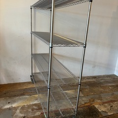 メタルラック｜4段 径24mm 幅151×高さ175.5×奥行46 キャスター有り タニコーエレファントシェルフ