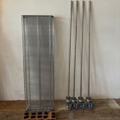 メタルラック｜4段 径24mm 幅151×高さ175.5×奥行46 キャスター有り タニコーエレファントシェルフ