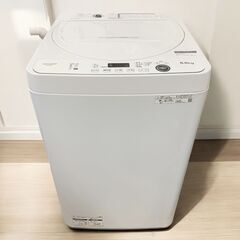 24C683_ジB【2022年製】 SHARP シャープ 5.5kg全自動洗濯機 ES-GE5F ステンレス槽 現状品 中古