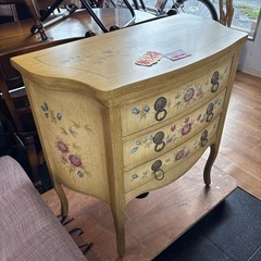 ハンドペイント風収納チェスト ヴィンテージ 引き出し ウッド 木材 収納 