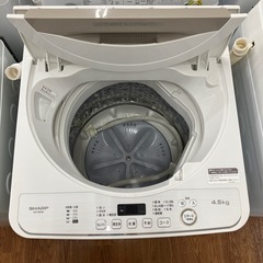 全自動洗濯機　SHARP ES-GE4D 2020年製　18,700円