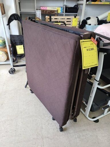 J7879　電動折りたたみベッド　ブラウン　クリーニング済み　【リユースのサカイ柏店】
