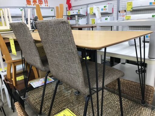 ニトリ NITORI ダイニングセット クーボ ダイニングテーブルセット ダイニングテーブル4点セット ダイニング イス3脚 アンティーク調 木製 しゃれ クリーニング済 堺市 石津【ジャングルジャングルサカイ石津店】