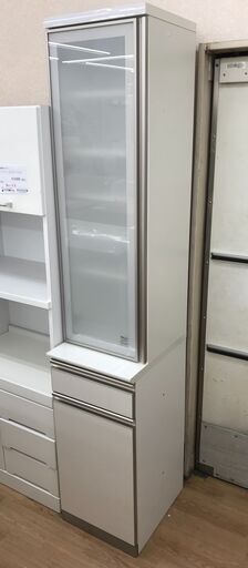 ★ジモティ割あり★ AYANO 食器棚 ホワイト H208×W40×D49 クリーニング済み KJ6582