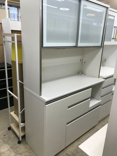 ニトリ キッチンボード 食器棚 レンジ台 システムキッチンボード アルミナ2 おしゃれ クリーニング済 幅120cm おしゃれ 堺市 石津【ジャングルジャングルサカイ石津店】