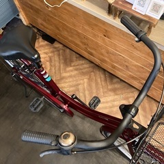 前輪タイヤ・チェーン新品！】26インチ自転車 ワインレッド