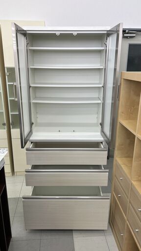 ☆ジモティ割あり☆ NITORI 食器棚 ナチュラルベージュ H181×D45×W80 