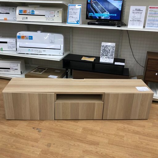 ★ジモティ割あり★ IKEA　イケア TV台 グレージュ W180×D42×H40 クリーニング済み SJ7480