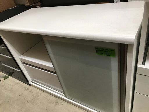 ニトリ キッチンカウンター リーフ 120cm  レンジボード 食器棚 システムキッチンボード レンジ台 ハイタイプ 大容量 おしゃれ 収納キッチン ホワイト クリーニング済 堺市 石津【ジャングルジャングルサカイ石津店】