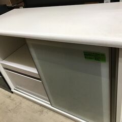 ニトリ キッチンカウンター リーフ 120cm  レンジボード 食器棚 システムキッチンボード レンジ台 ハイタイプ 大容量 おしゃれ 収納キッチン ホワイト クリーニング済 堺市 石津【ジャングルジャングルサカイ石津店】