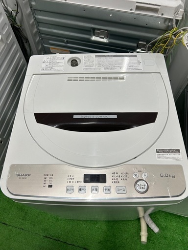 ご来店時、ガン×2お値引き‼️SHARP(シャープ) 2020年製 6.0kg 洗濯機