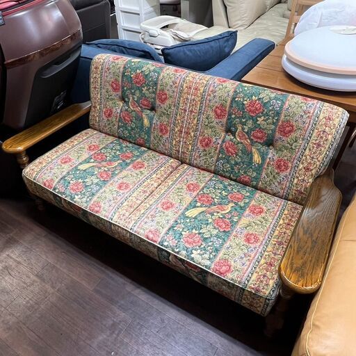 花柄 2～3人掛けソファ 三越家具