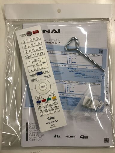 液晶テレビ フナイ FL-40H2040W 2023年製 ※保証3ヶ月