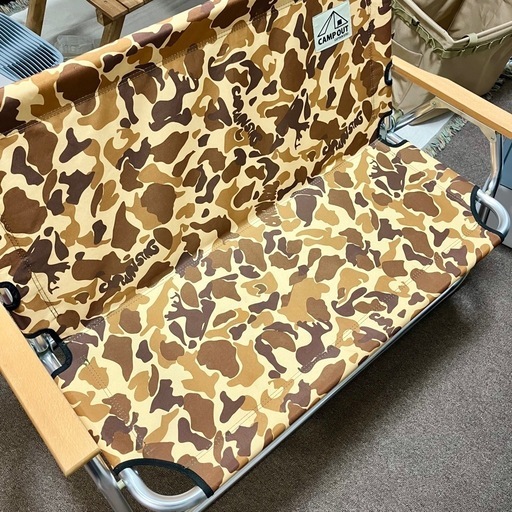 オプション付　キャプテンスタッグ　ベンチ キャンプアウト アルミ 背付き ベンチ