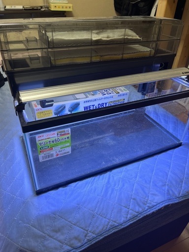GEX60cm水槽水槽ウェット\u0026ドライフィルター4段付フルセット